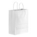 A Duro white paper shopping bag with handles.