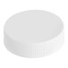 A 38/400 white plastic cap with a pressure sensitive liner.