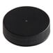 A 38/400 black plastic bottle cap with ribbed sides.
