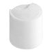 A white 20/410 unlined disc top lid.