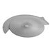 A silver circular blade cover with a circular hole.