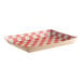 A Southern Champion red and white checkered paper lunch tray.