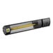A black Boltic electric infrared heater with yellow lights.
