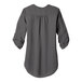 A back view of a women's short sleeve sterling grey blouse.