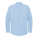 A close-up of a Brooks Brothers Newport blue long sleeve dress shirt.