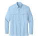 A Port Authority light blue long sleeve shirt for men.