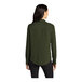 A woman wearing a Mercer+Mettle green long sleeve camp blouse.