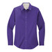 A purple Port Authority long sleeve dress shirt for women.