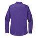 A Port Authority purple long sleeve dress shirt for women in a white background.