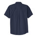 A Port Authority navy and light stone short sleeve dress shirt for men.