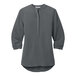 A Port Authority women's graphite short sleeve blouse.
