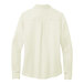 A white Brooks Brothers long sleeve satin blouse with full buttons.