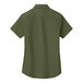 A back view of a Port Authority women's green short sleeve shirt.
