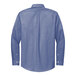 A Brooks Brothers cobalt blue long sleeve dress shirt with white buttons.