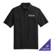 A black Port Authority short sleeve shirt with white text on the chest.