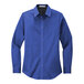 A Port Authority royal blue long sleeve dress shirt for women.