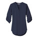 A navy Port Authority short sleeve blouse with rolled sleeves.