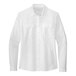 A white short sleeve Port Authority shirt with a button down collar.