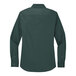 A back view of a Port Authority dark green and navy long sleeve dress shirt.