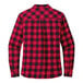 A red and black plaid Port Authority flannel shirt.