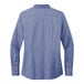 A Brooks Brothers cobalt blue long sleeve dress shirt for women.