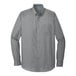 A Port Authority Gusty Gray long sleeve poplin dress shirt.