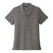 A Port Authority graphite grey short sleeve button down staff shirt for women.