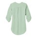 A back view of a women's misty sage short sleeve blouse.