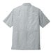 A back view of a Port Authority grey plaid short sleeve shirt with a check pattern.