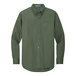 A Port Authority unisex long sleeve clover green dress shirt.