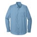 A Port Authority Carolina blue long sleeve poplin dress shirt.