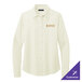 A Brooks Brothers women's off white long sleeve satin blouse.