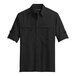 A black Port Authority long sleeve shirt on a white background with rolled up sleeves.