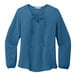 A Port Authority short sleeve blouse in Aegean blue.