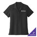 A black Port Authority short sleeve staff shirt with white text on the front.