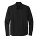 A Mercer+Mettle unisex black long sleeve dress shirt.