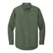 A Port Authority long sleeve clover green dress shirt.