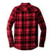 A Port Authority red and black plaid flannel shirt.