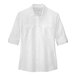 A white Port Authority short sleeve shirt with a button down collar.