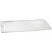 A white rectangular Tablecraft platter with handles.