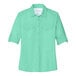 A Port Authority women's bright seafoam green short sleeve shirt.