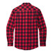 A red and black plaid Port Authority flannel shirt.