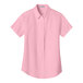 A Port Authority light pink short sleeve dress shirt for women.