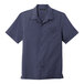 A Port Authority unisex short sleeve staff shirt in true navy blue with a pocket and a button.