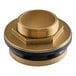 A close-up of a brass metal Dearborn closet spud washer.
