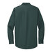 A dark green and navy Port Authority men's long sleeve poplin dress shirt.