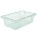 A Carlisle clear plastic food storage box with a lid.