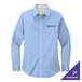 A Port Authority women's light blue long sleeve dress shirt.