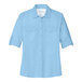 A light blue Port Authority short sleeve shirt for ladies.