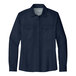 A Port Authority navy short sleeve shirt for women.